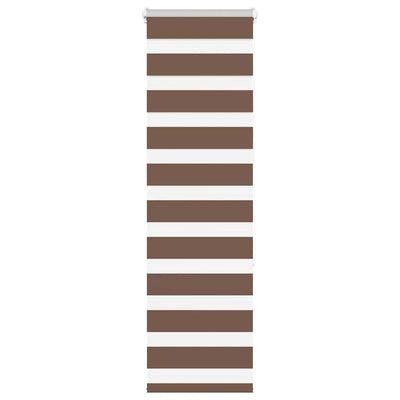 Vidaxl Zebra Roller Blind 40x150 cm Staubbreite 35,9 cm Polyesterbraun