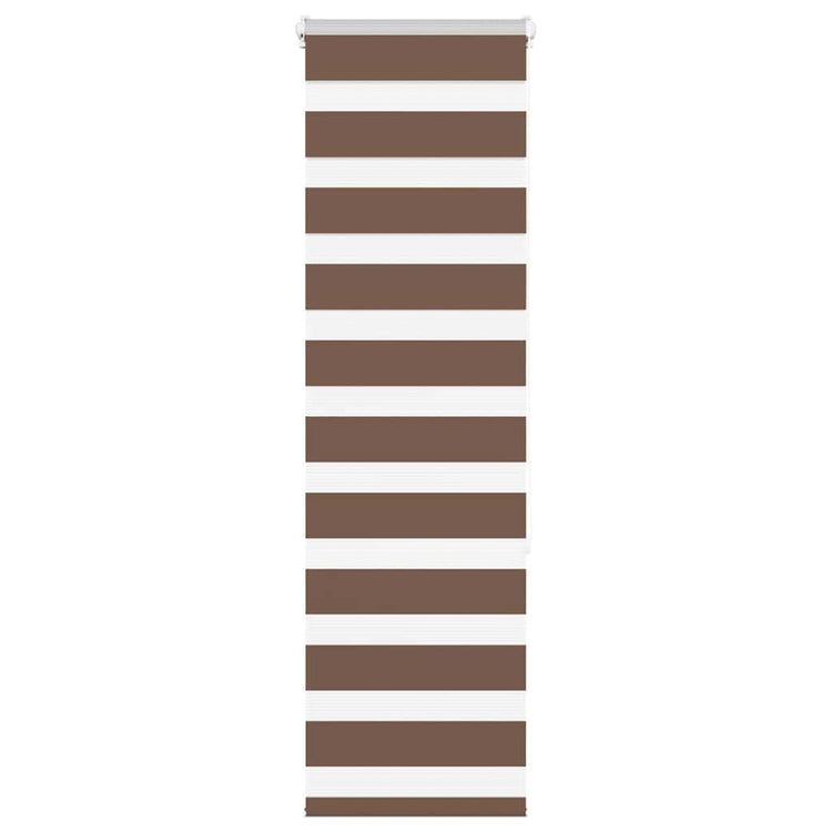 Vidaxl Zebra Roller Blind 40x150 cm Staubbreite 35,9 cm Polyesterbraun