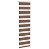 Vidaxl Zebra Roller Blind 45x150 cm Staubbreite 40,9 cm Polyesterbraun