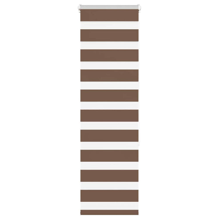 Vidaxl Zebra Roller Blind 50x150 cm Staubbreite 45,9 cm Polyesterbraun