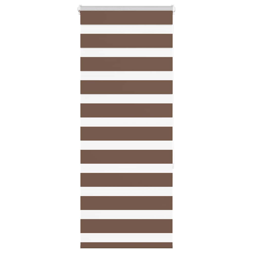 Vidaxl Zebra Roller Blind 55x150 cm Staubbreite 50,9 cm Polyesterbraun