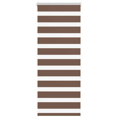 Vidaxl Zebra Roller Blind 55x150 cm Staubbreite 50,9 cm Polyesterbraun