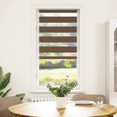 Vidaxl Zebra Roller Blind 55x150 cm Staubbreite 50,9 cm Polyesterbraun
