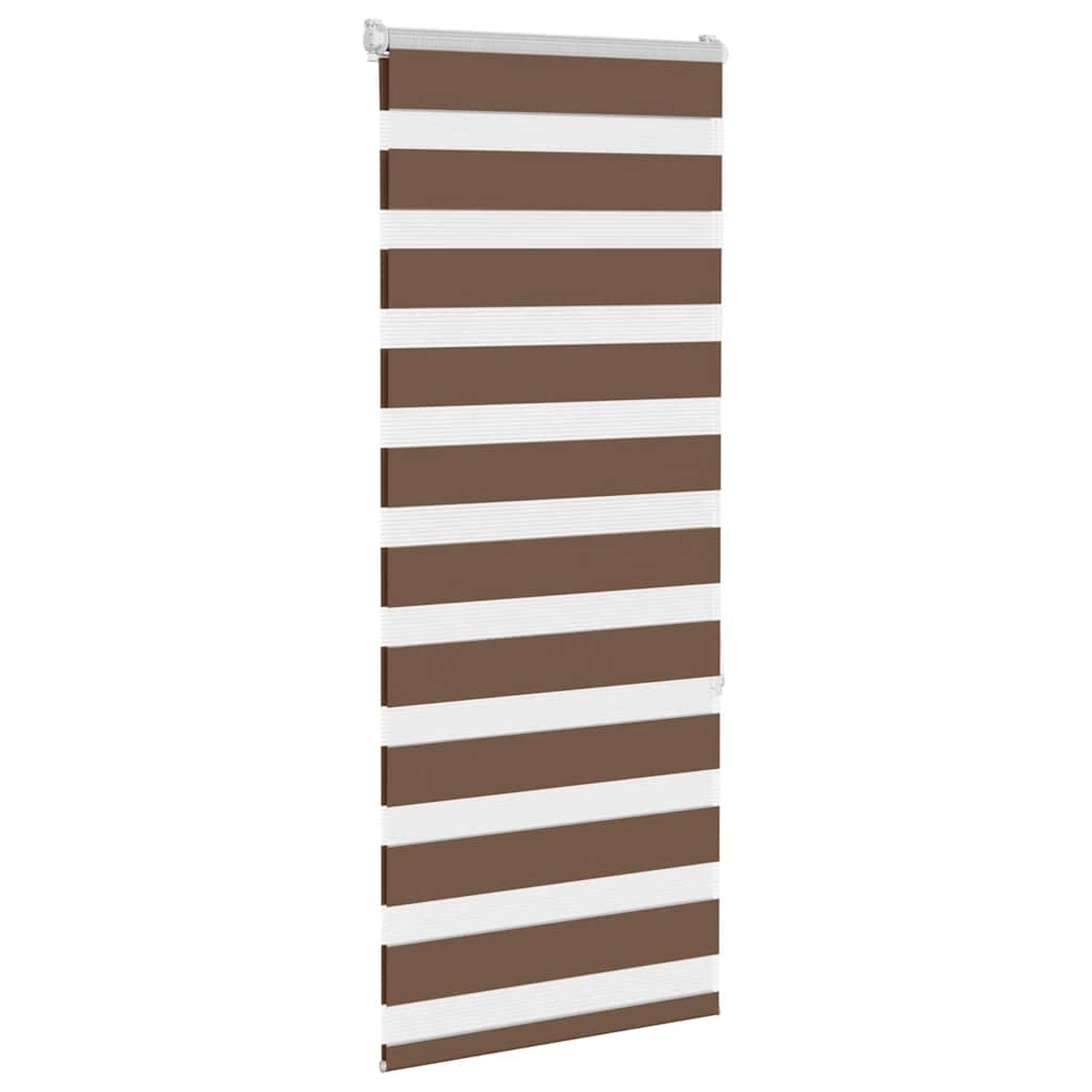 Vidaxl Zebra Roller Blind 55x150 cm Staubbreite 50,9 cm Polyesterbraun