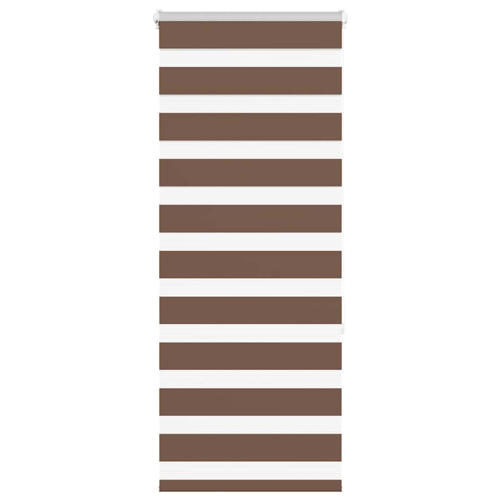 Vidaxl Zebra Roller Blind 60x150 cm Staubbreite 55,9 cm Polyesterbraun