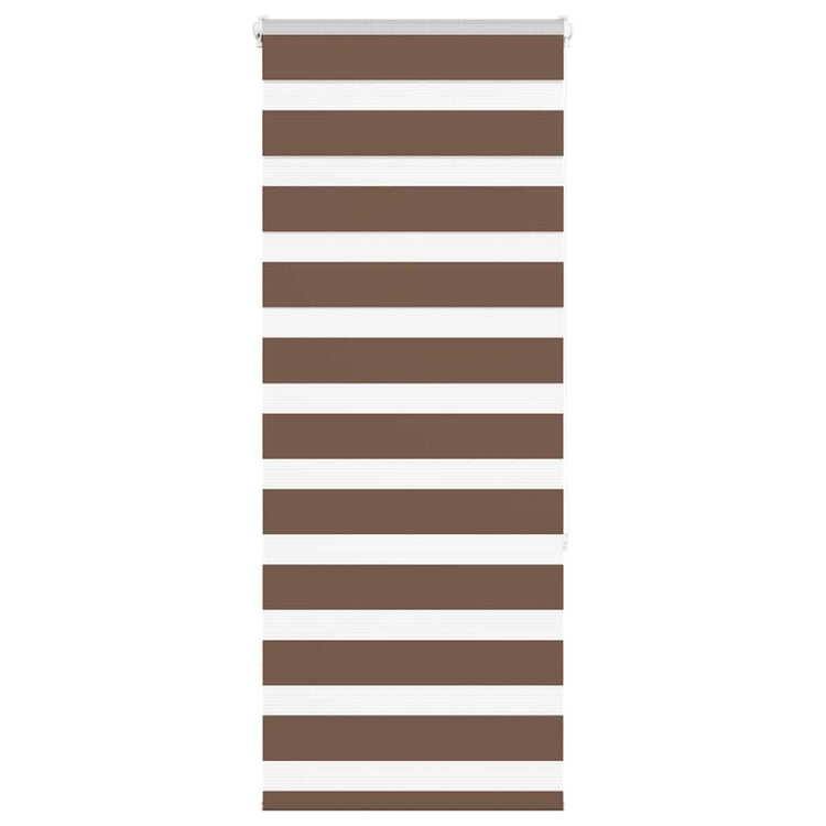 Vidaxl Zebra Roller Blind 60x150 cm Staubbreite 55,9 cm Polyesterbraun