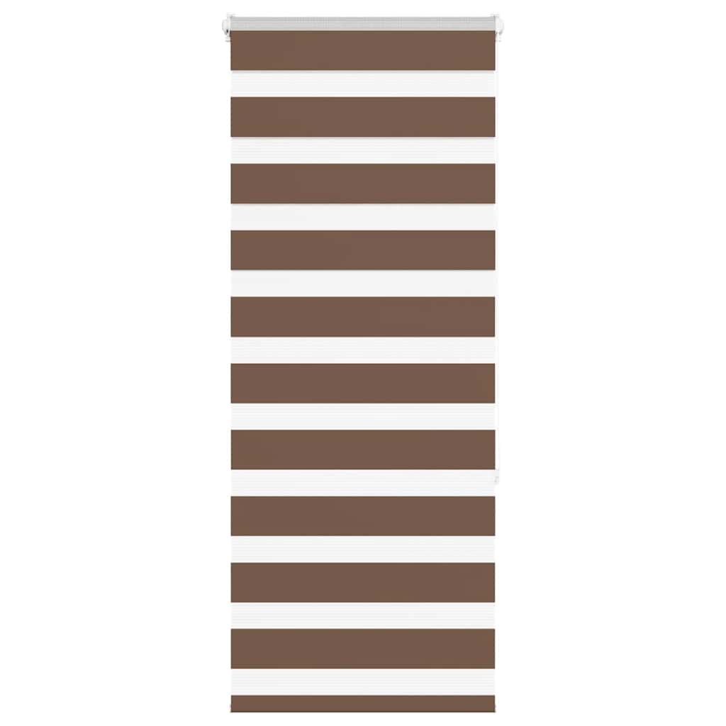 Vidaxl Zebra Roller Blind 65x150 cm Staubbreite 60,9 cm Polyesterbraun