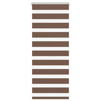 Vidaxl Zebra Roller Blind 65x150 cm Staubbreite 60,9 cm Polyesterbraun