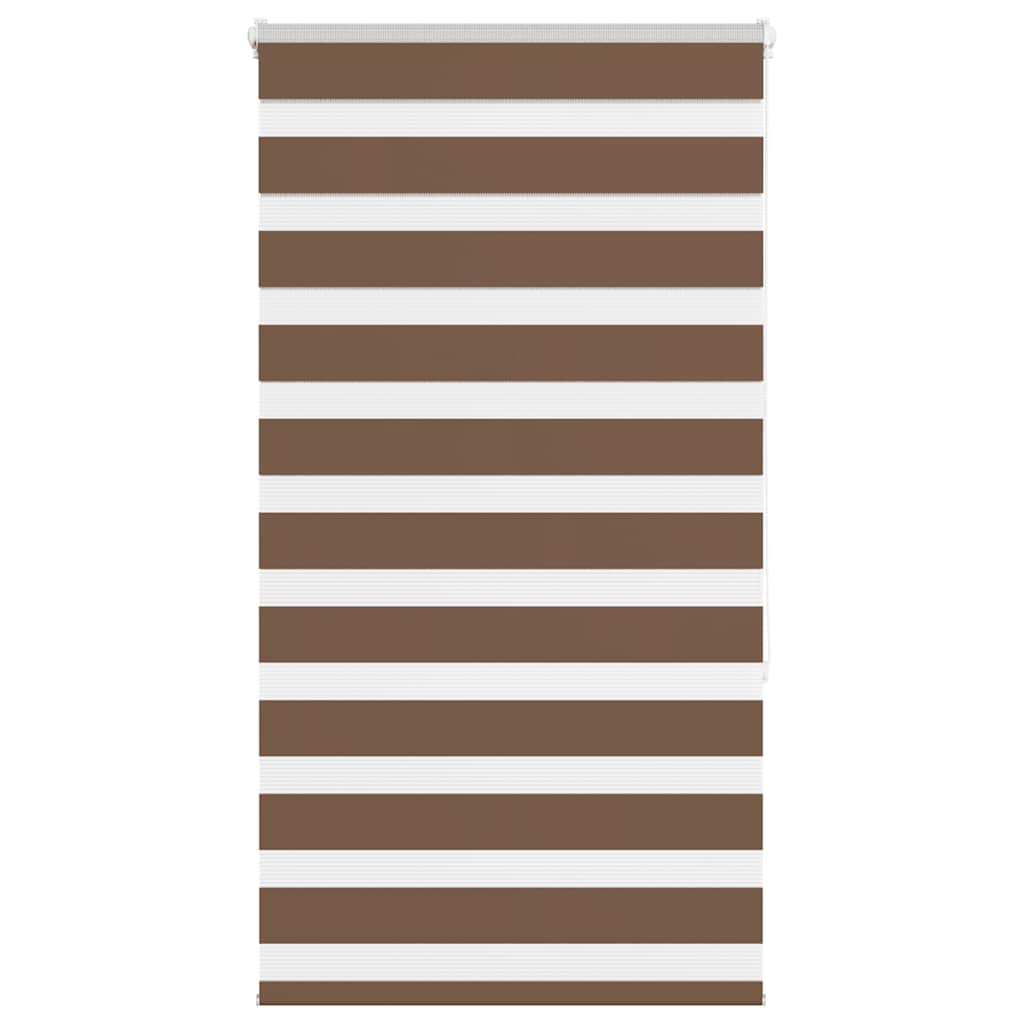 Vidaxl Zebra Roller Blind 80x150 cm Staubbreite 75,9 cm Polyesterbraun