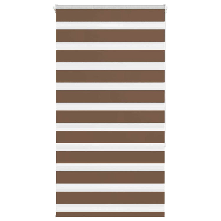 Vidaxl Zebra Roller Blind 80x150 cm Staubbreite 75,9 cm Polyesterbraun