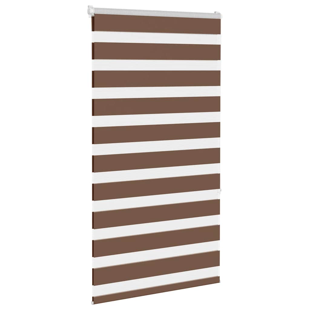 Vidaxl Zebra Roller Blind 80x150 cm Staubbreite 75,9 cm Polyesterbraun