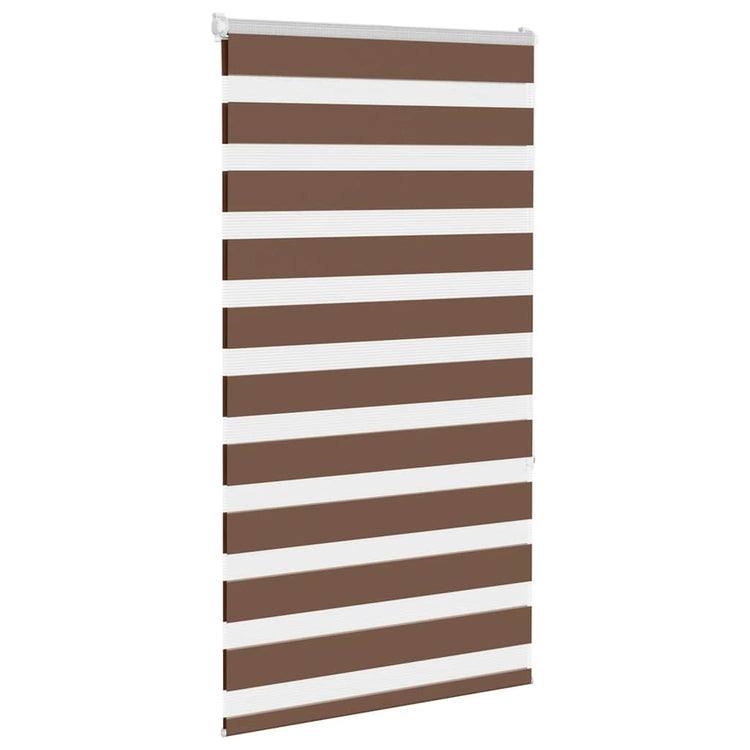 Vidaxl Zebra Roller Blind 80x150 cm Staubbreite 75,9 cm Polyesterbraun