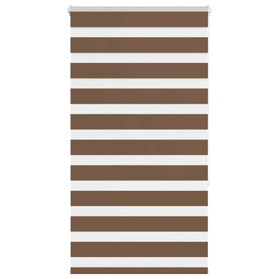 Vidaxl Zebra Roller Blind 85x150 cm Staubbreite 80,9 cm Polyesterbraun