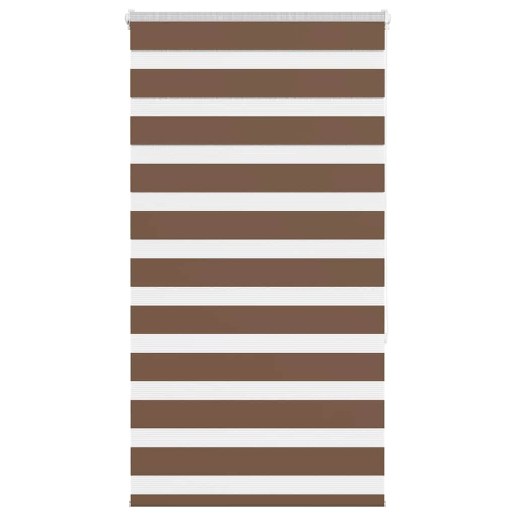 Vidaxl Zebra Roller Blind 90x150 cm Staubbreite 85,9 cm Polyesterbraun