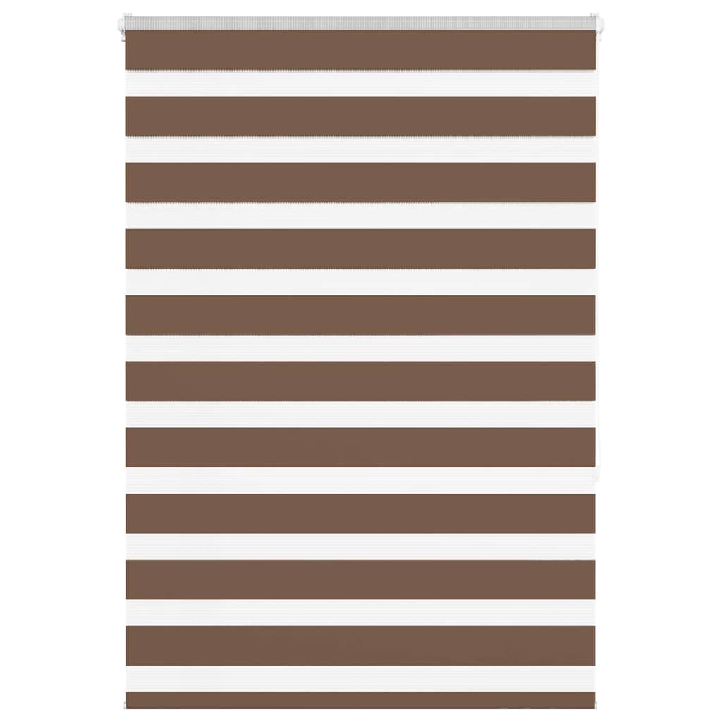 Vidaxl Zebra Roller Blind 95x150 cm Staubbreite 90,9 cm Polyesterbraun