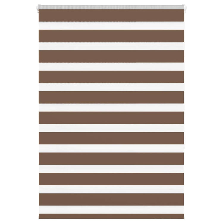 Vidaxl Zebra Roller Blind 95x150 cm Staubbreite 90,9 cm Polyesterbraun