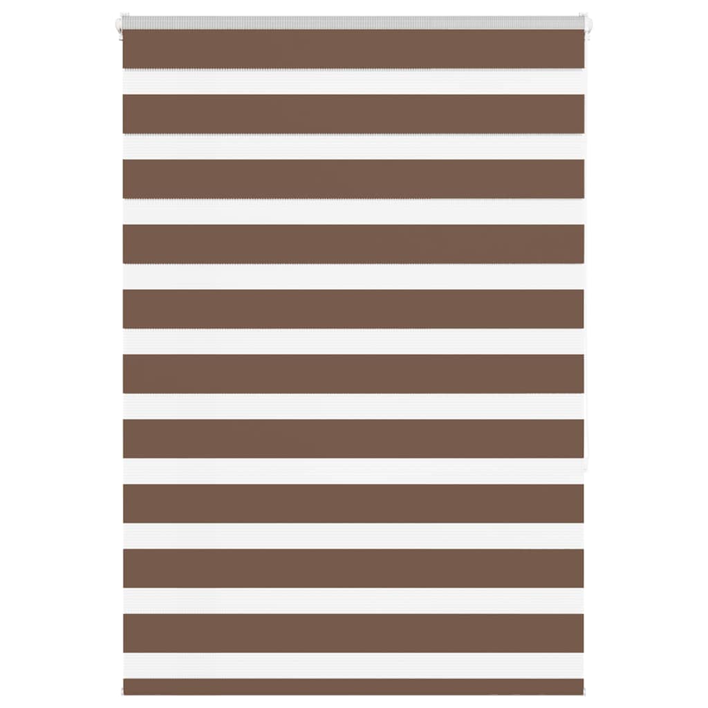 Vidaxl Zebra Roller Blind 100x150 cm Staubbreite 95,9 cm Polyesterbraun