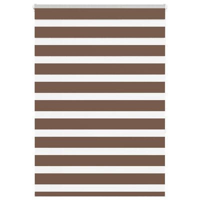 Vidaxl Zebra Roller Blind 100x150 cm Staubbreite 95,9 cm Polyesterbraun