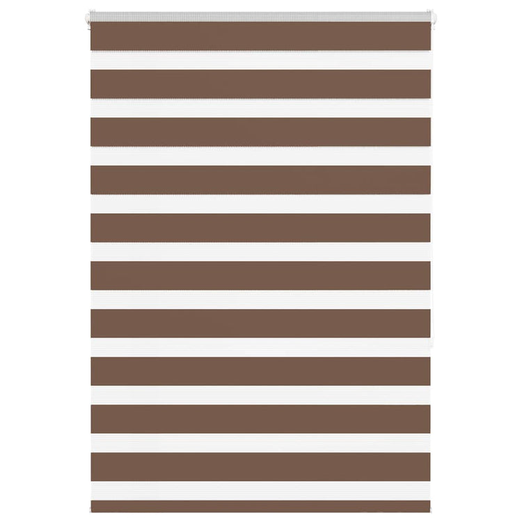 Vidaxl Zebra Roller Blind 100x150 cm Staubbreite 95,9 cm Polyesterbraun