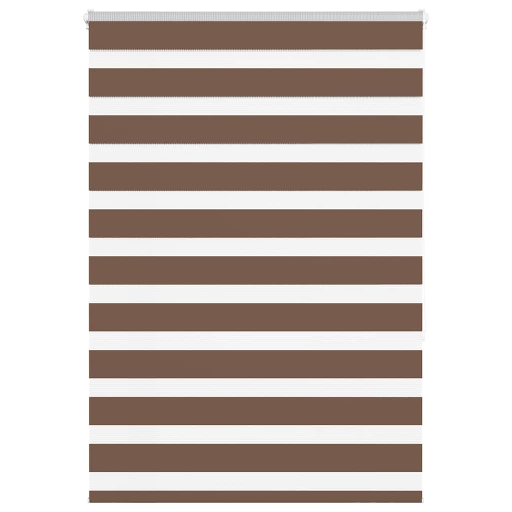 Vidaxl Zebra Roller Blind 105x150 cm Staubbreite 100,9 cm Polyesterbraun