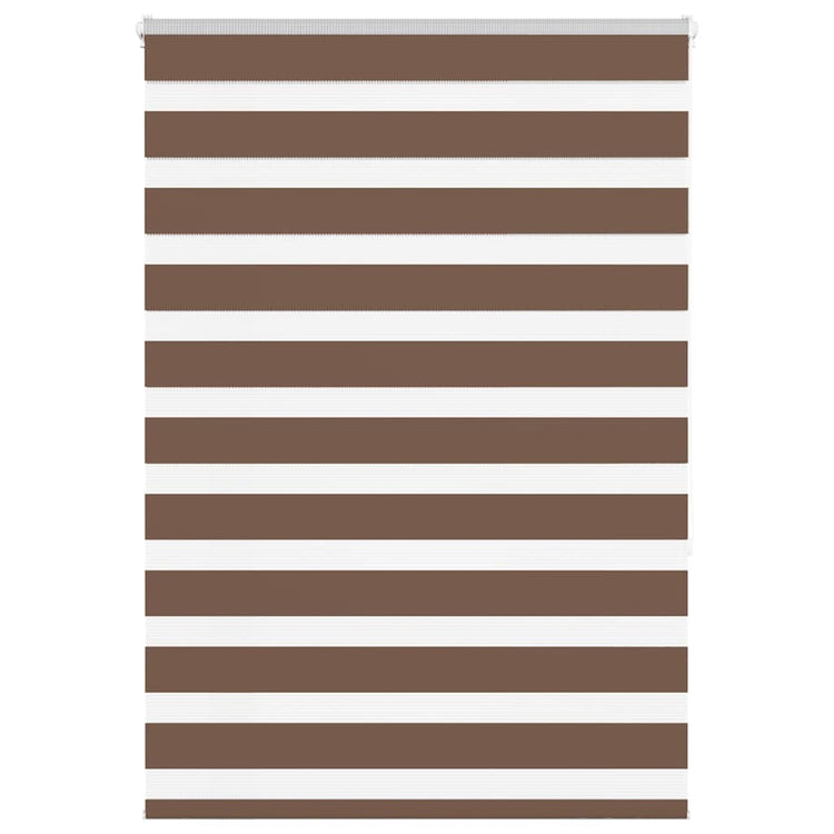 Vidaxl Zebra Roller Blind 105x150 cm Staubbreite 100,9 cm Polyesterbraun