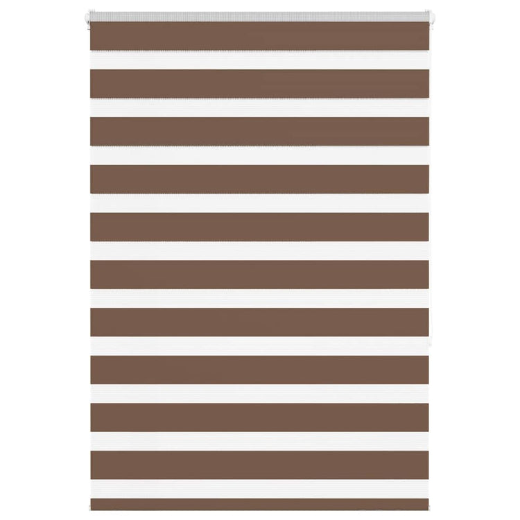 Vidaxl Zebra Roller Blind 110x150 cm Staubbreite 105,9 cm Polyesterbraun