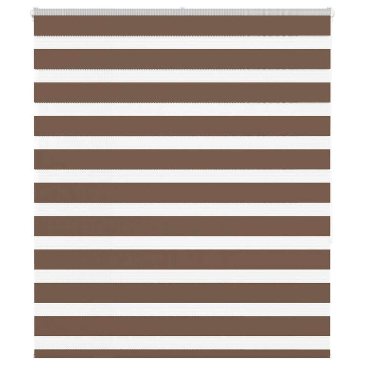 Vidaxl Zebra Roller Blind 125x150 cm Stoffbreite 120,9 cm Polyesterbraun