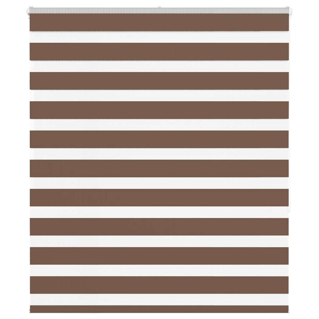Vidaxl Zebra Roller Blind 135x150 cm Staubbreite 130,9 cm Polyesterbraun