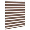 Vidaxl Zebra Roller Blind 135x150 cm Staubbreite 130,9 cm Polyesterbraun