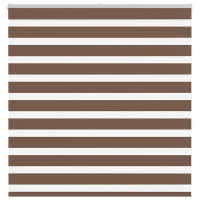 Vidaxl Zebra Roller Blind 140x150 cm Staubbreite 135,9 cm Polyesterbraun