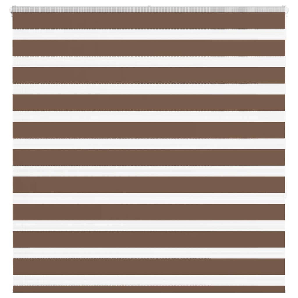 Vidaxl Zebra Roller Blind 145x150 cm Staubbreite 140,9 cm Polyesterbraun