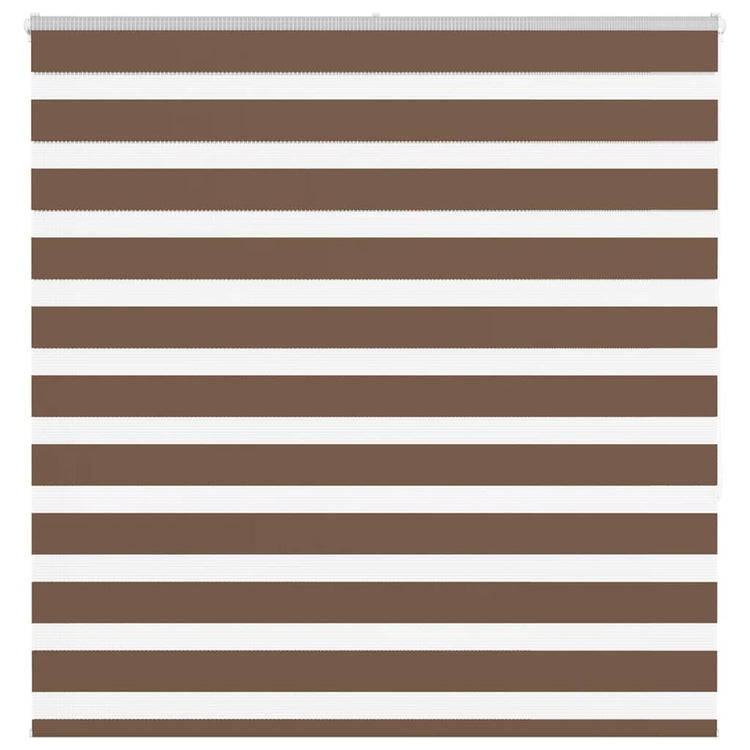 Vidaxl Zebra Roller Blind 145x150 cm Staubbreite 140,9 cm Polyesterbraun
