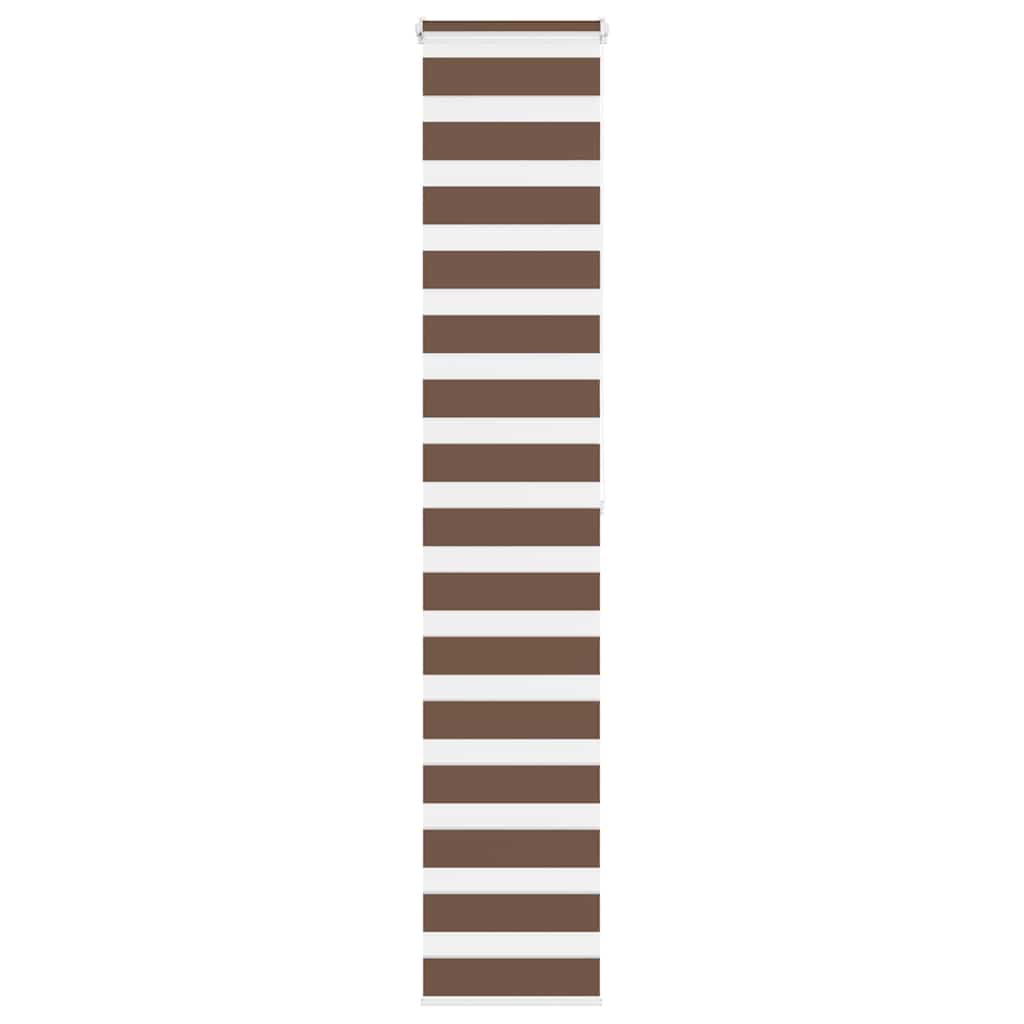 Vidaxl Zebra Roller Blind 45x200 cm Staubbreite 40,9 cm Polyesterbraun