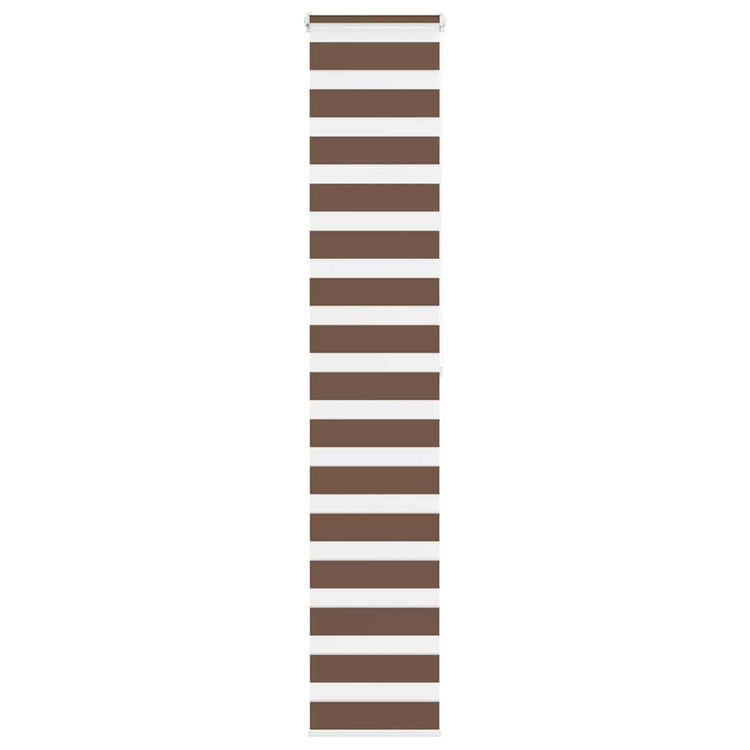 Vidaxl Zebra Roller Blind 45x200 cm Staubbreite 40,9 cm Polyesterbraun