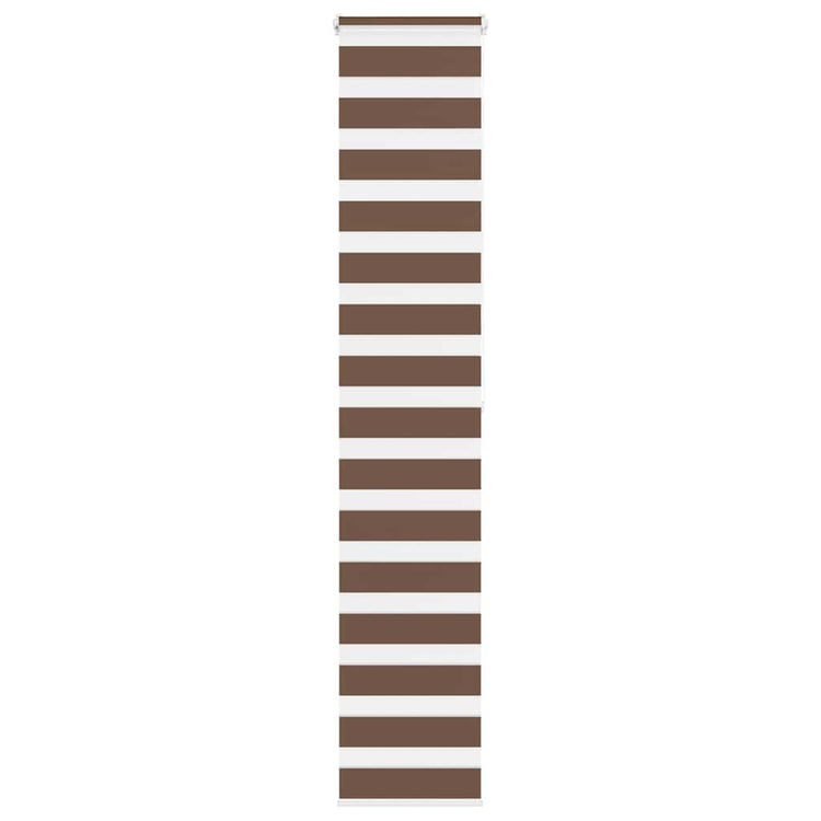Vidaxl Zebra Roller Blind 50x200 cm Staubbreite 45,9 cm Polyesterbraun