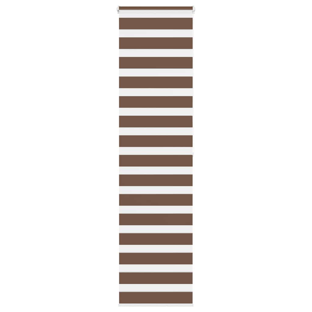 Vidaxl Zebra Roller Blind 60x200 cm Staubbreite 55,9 cm Polyesterbraun