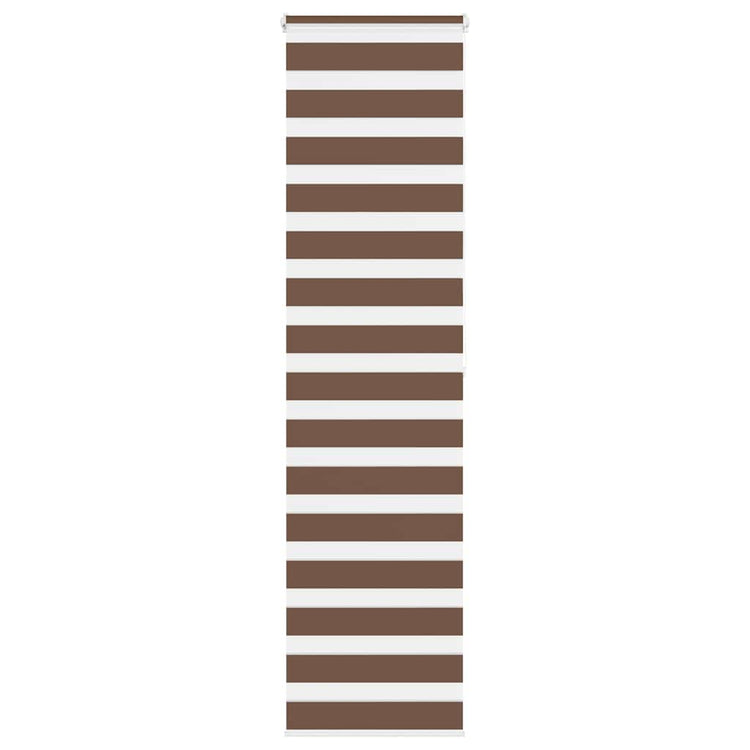 Vidaxl Zebra Roller Blind 60x200 cm Staubbreite 55,9 cm Polyesterbraun