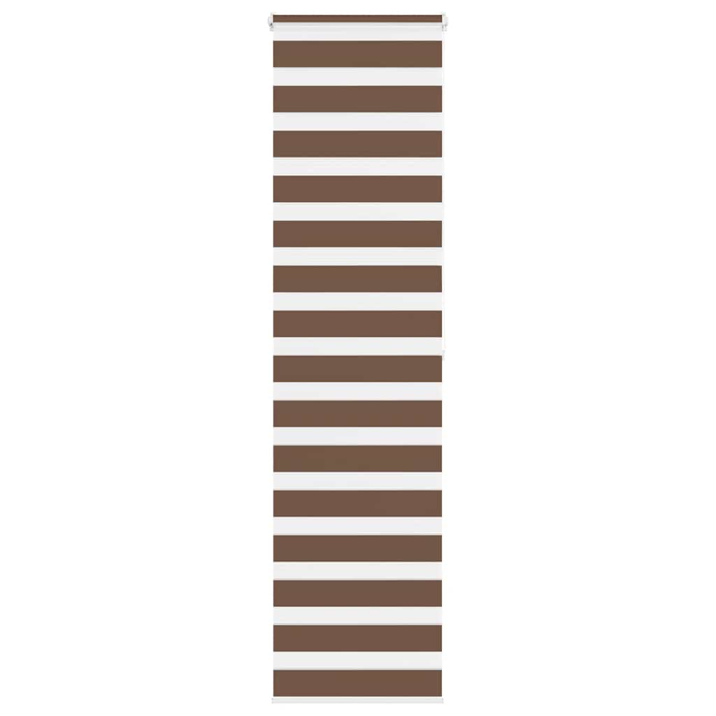 Vidaxl Zebra Roller Blind 65x200 cm Staubbreite 60,9 cm Polyesterbraun