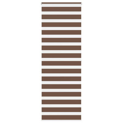 Vidaxl Zebra Roller Blind 75x200 cm Staubbreite 70,9 cm Polyesterbraun