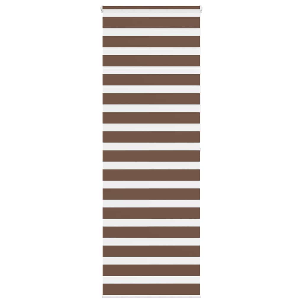 Vidaxl Zebra Roller Blind 80x200 cm Staubbreite 75,9 cm Polyesterbraun