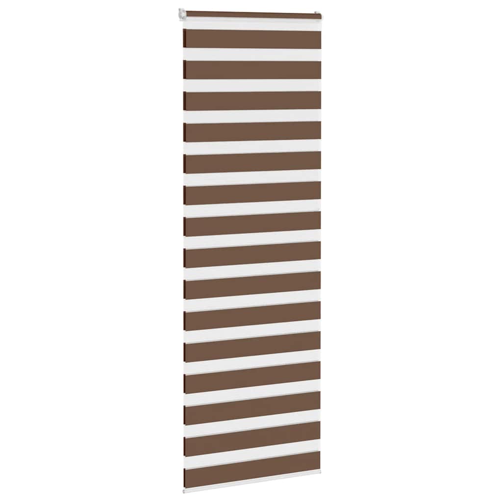 Vidaxl Zebra Roller Blind 80x200 cm Staubbreite 75,9 cm Polyesterbraun
