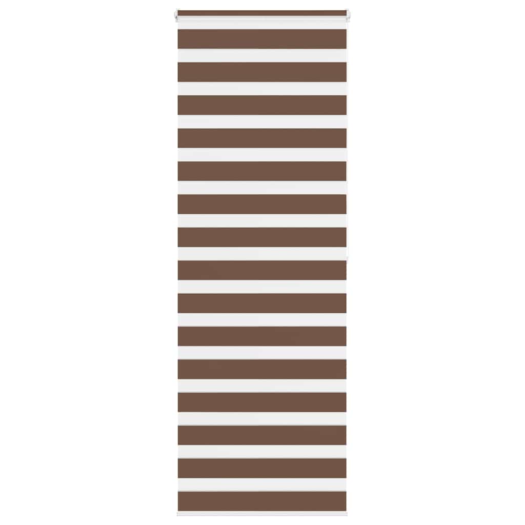 Vidaxl Zebra Roller Blind 85x200 cm Staubbreite 80,9 cm Polyesterbraun