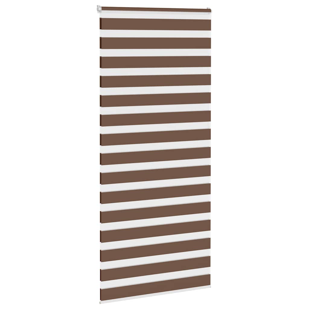 Vidaxl Zebra Roller Blind 95x200 cm Stoffbreite 90,9 cm Polyesterbraun