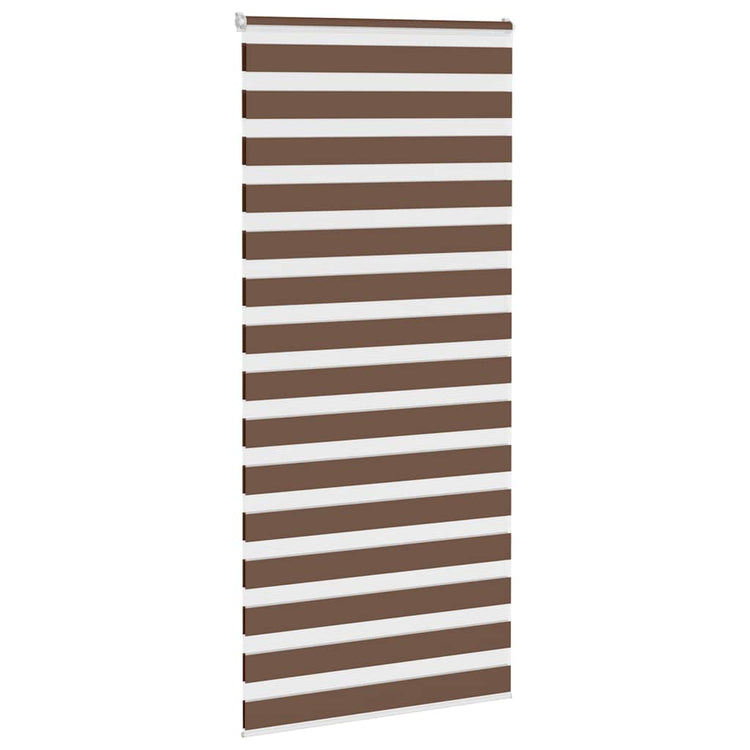 Vidaxl Zebra Roller Blind 95x200 cm Stoffbreite 90,9 cm Polyesterbraun