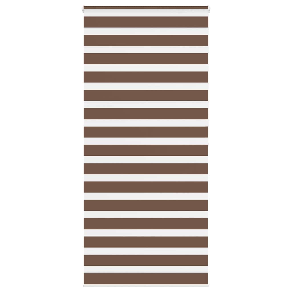 Vidaxl Zebra Roller Blind 105x200 cm Stoffbreite 100,9 cm Polyesterbraun