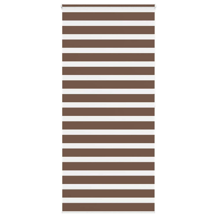 Vidaxl Zebra Roller Blind 115x200 cm Staubbreite 110,9 cm Polyesterbraun