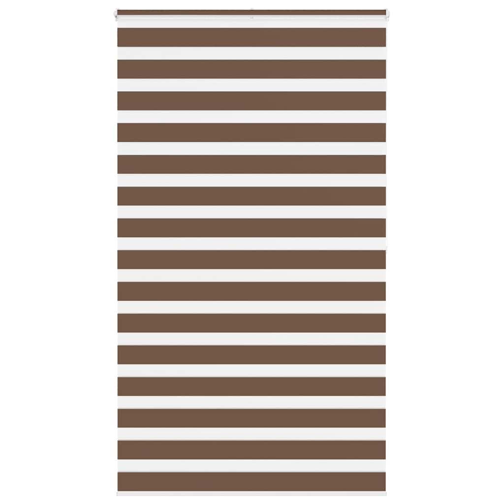 Vidaxl Zebra Roller Blind 120x200 cm Staubbreite 115,9 cm Polyesterbraun