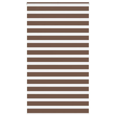 Vidaxl Zebra Roller Blind 125x200 cm Stoffbreite 120,9 cm Polyesterbraun