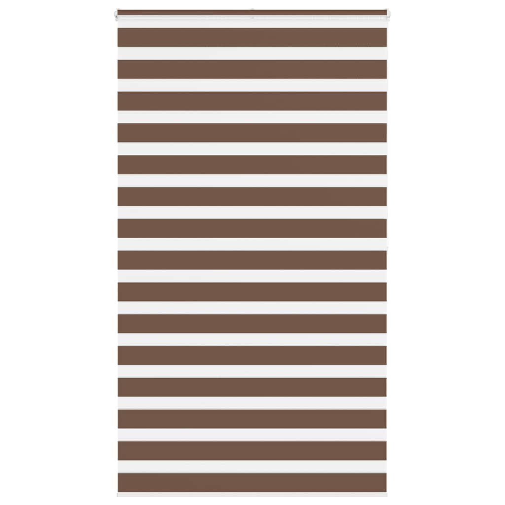 Vidaxl Zebra Roller Blind 130x200 cm Stoffbreite 125,9 cm Polyesterbraun