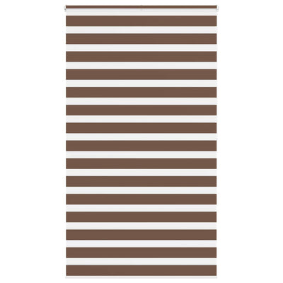 Vidaxl Zebra Roller Blind 130x200 cm Stoffbreite 125,9 cm Polyesterbraun